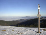 Blick vom Feldberg nach Nordwesten im Winter 2004/2005